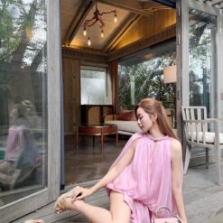 ชุดเซ็ท คล้องคอ สีชมพู BRAND TRANALI 4040BKK SIZE M