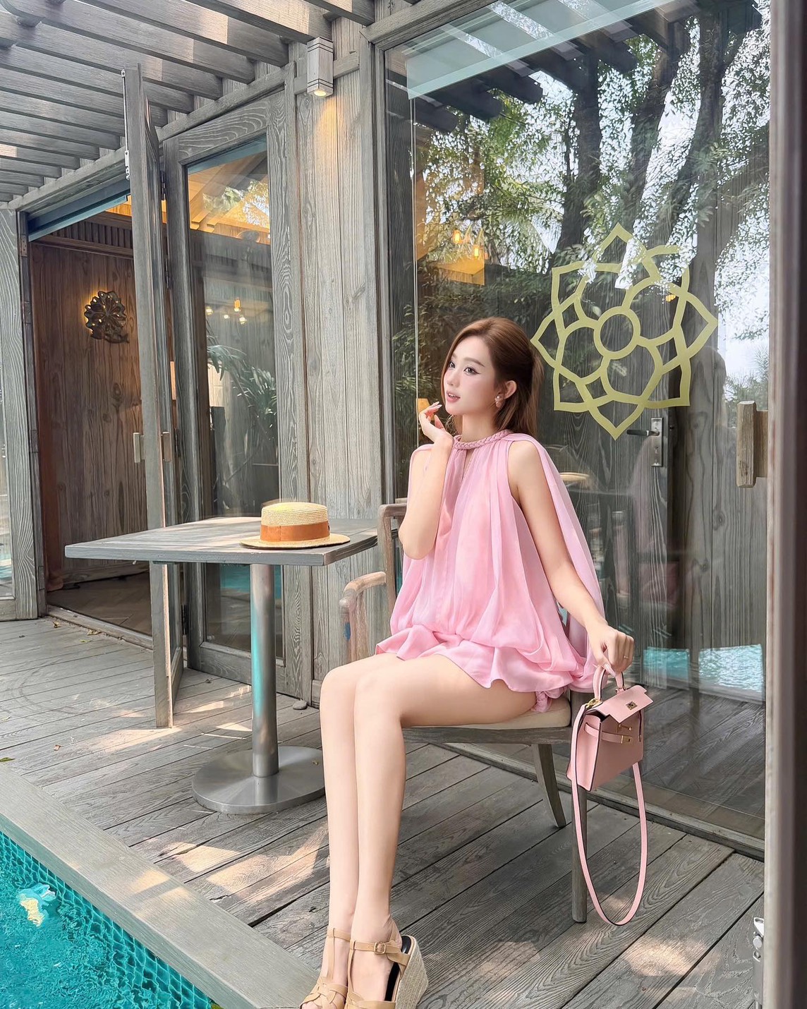 ชุดเซ็ท คล้องคอ สีชมพู BRAND TRANALI 4040BKK SIZE M - Image 4